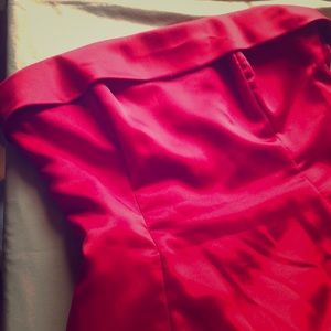 Strapless Red Formal Dress